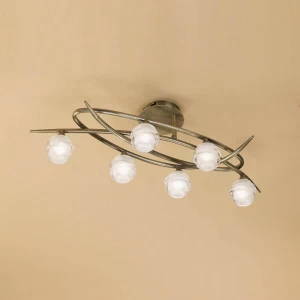 Потолочная люстра Mantra Loop Antique Brass 1822 MANTRA ДИЗАЙНЕРСКИЕ, LOOP ANTIQUE BRASS 00-3888536 Белый;серый