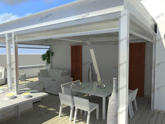 CAGIS Пергола из нержавеющей стали со сдвижной крышкой sun-id-1408845