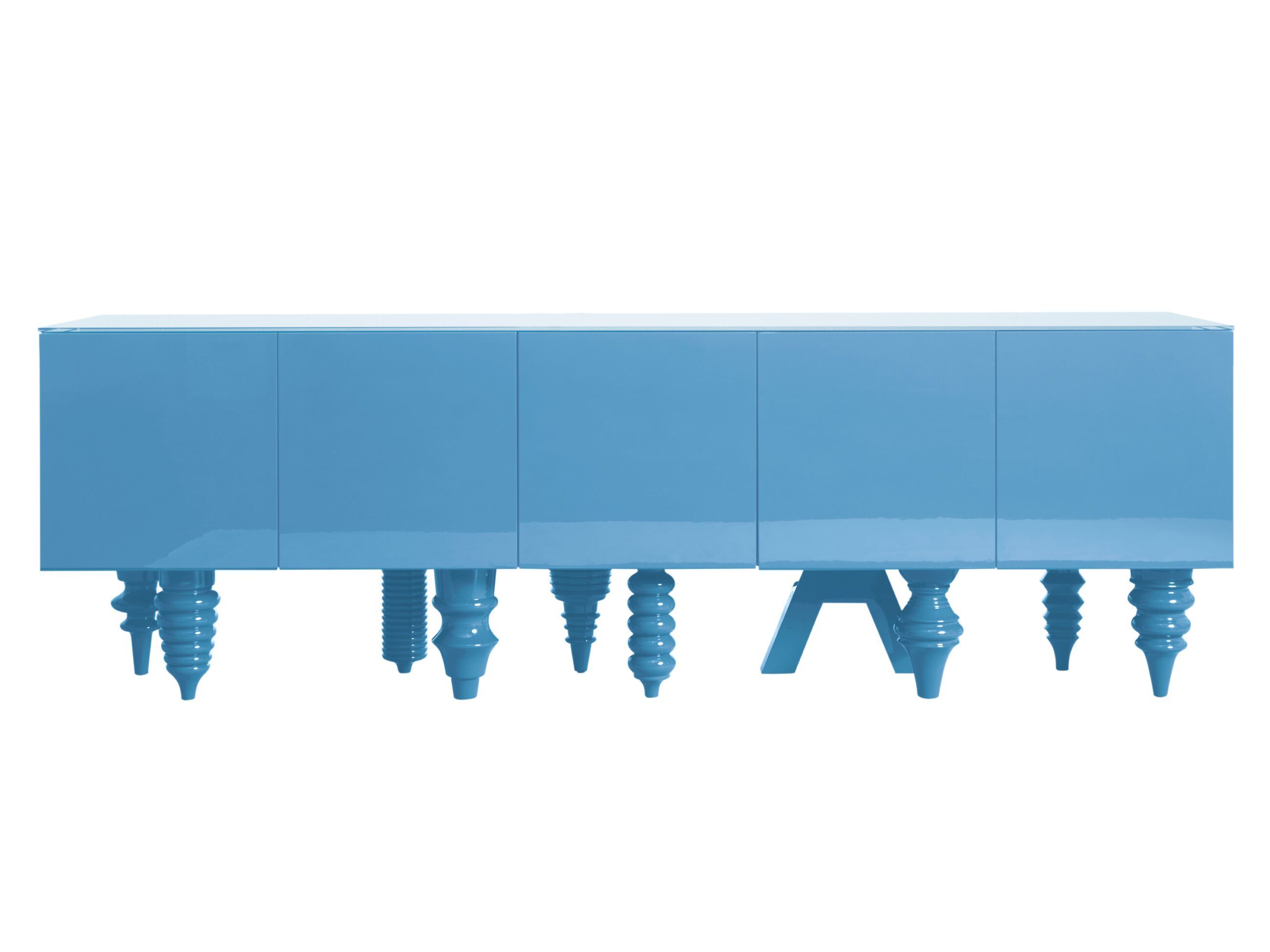 Шкаф из лакированного МДФ с распашными дверями BD Barcelona Multileg ARCH-00089777 - Вид №2