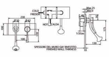 2814200010 Смеситель Bandini Eden Santreyd - Вид №2