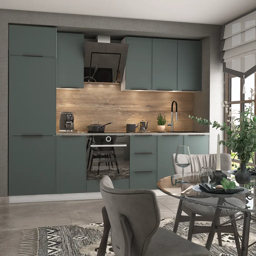 Фасад кухонный DELINIA ID Инта зеленый с геометрической филенкой 89349181 STLM-1348749 - Вид №4