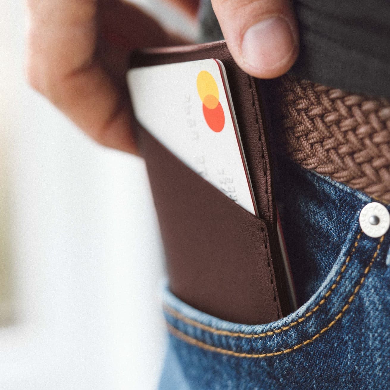 W110CHES Визитница Winston - Каштановый Wingback  - Вид №3