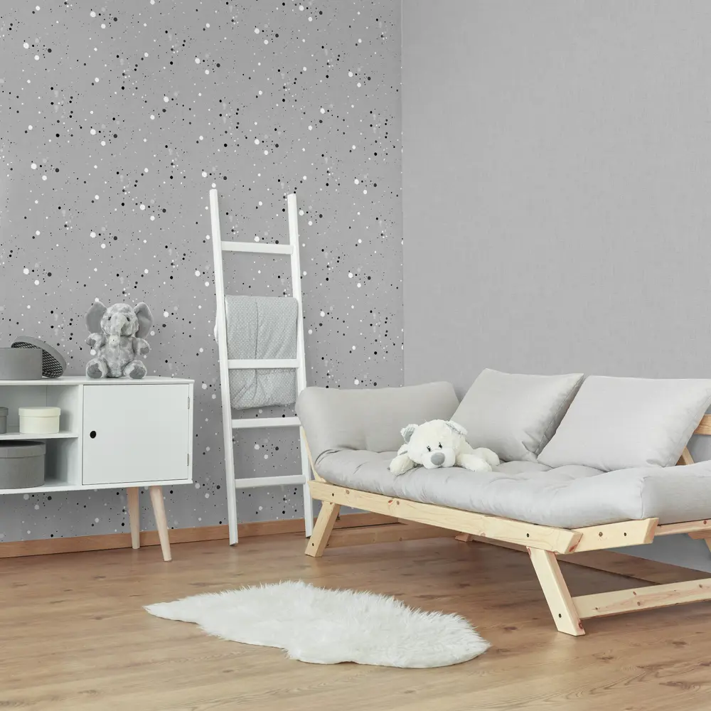 Обои флизелиновые Ateliero Goroshek серые 1.06 м At283757Э STLM-2201386 - Вид №3