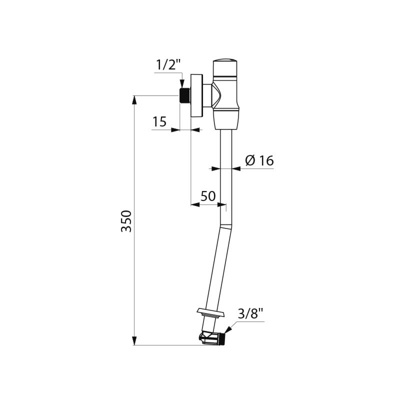 778759 Кран для писсуара TEMPOFLUX DELABIE  - Вид №1