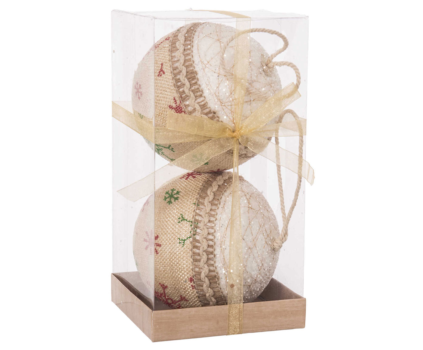 DZ-113-121 елочная игрушка, набор 2шт TO4ROOMS  - Вид №1