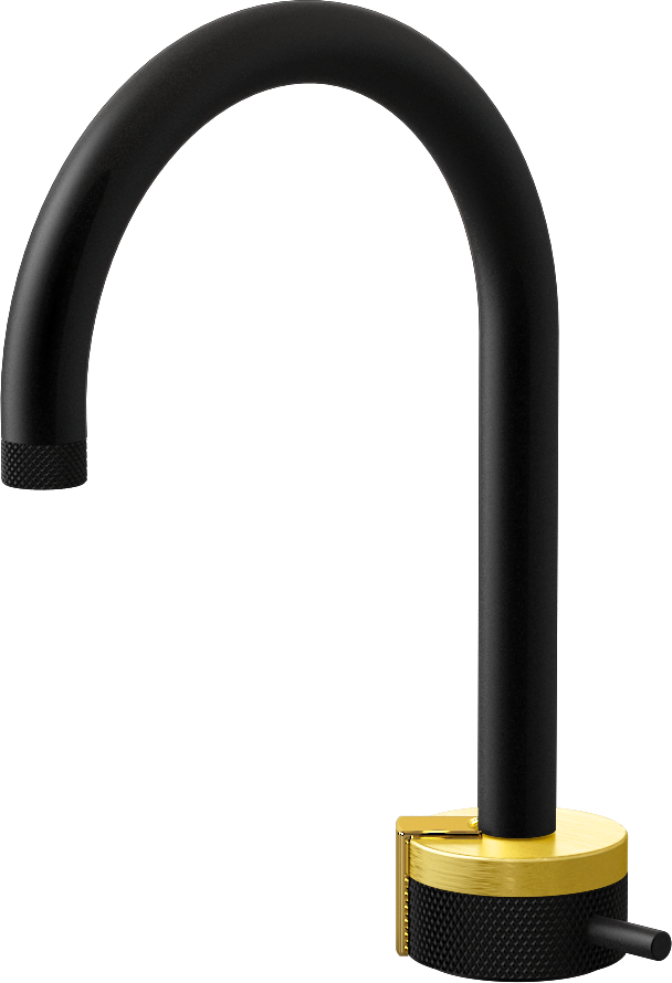 E-11502-R1BB-L2AU-MBK Однорычажный прогрессивный смеситель для раковины - излив 16см GRAFF MOD+