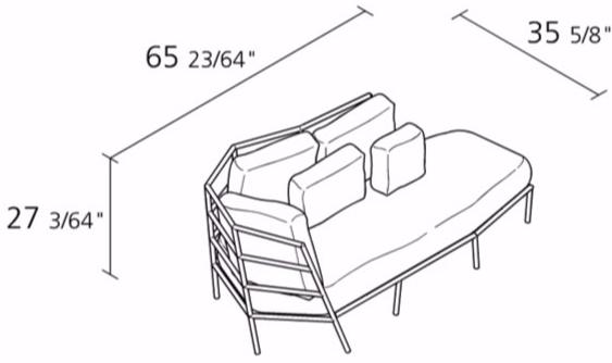 Alias Садовая кушетка из мягкой ткани Dehors sun-id-1362097 - Вид №3