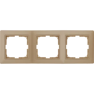 Рамка для розеток и выключателей ABB Basic55 3 поста, цвет бежевый