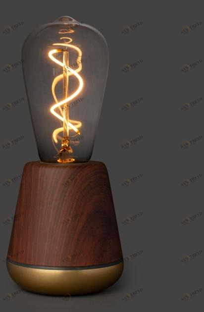 Humble Настольная светодиодная лампа под орех без проводов sun-id-1507966