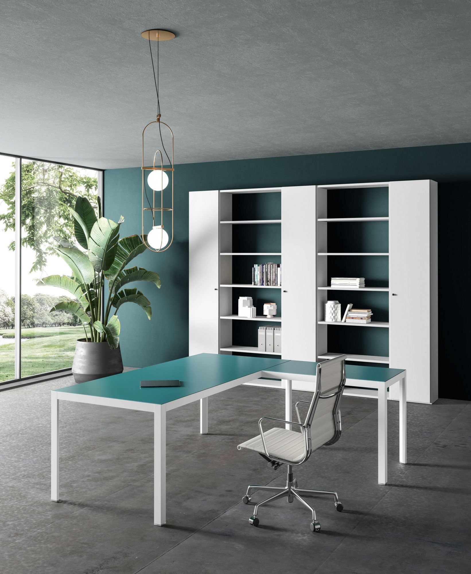 Деревянный самонесущий высокий офисный книжный шкаф About Office Hype ARCH-00032634 - Вид №1