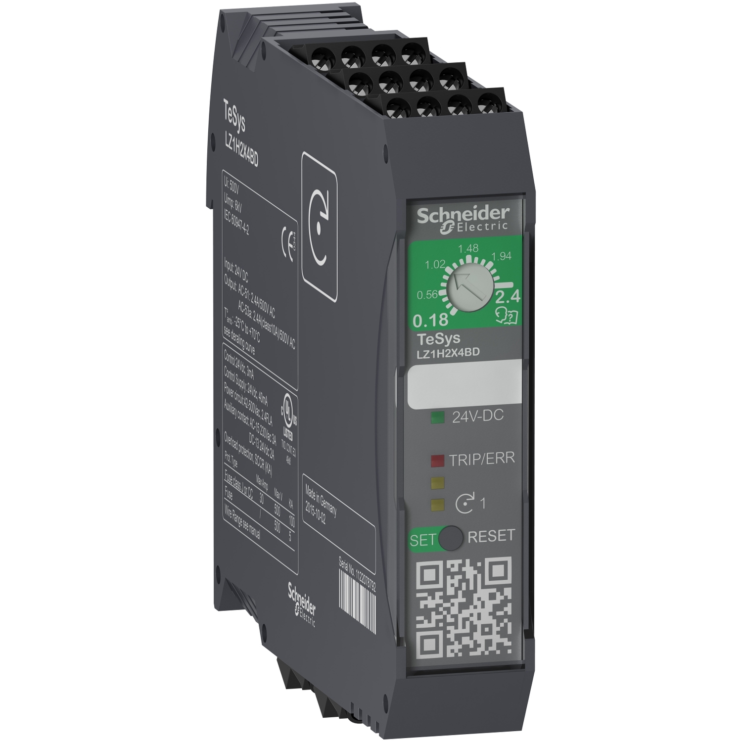 LZ1H2X4FU Пускатель H 0.18-2.4A 110-230В AC винтовые зажимы Schneider Electric TeSys 