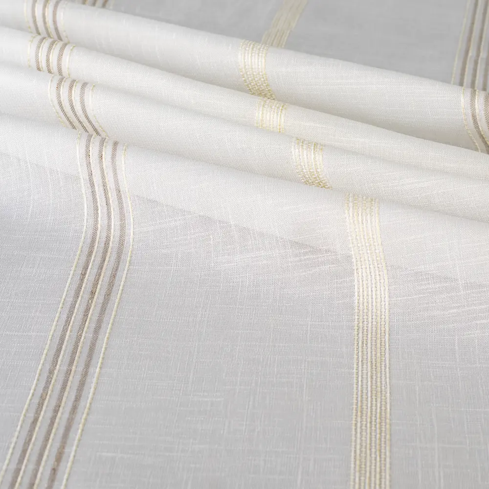 Тюль 1 м/п Полосы батист 300 см цвет бежево-коричневый GARDEN STLM-2017665