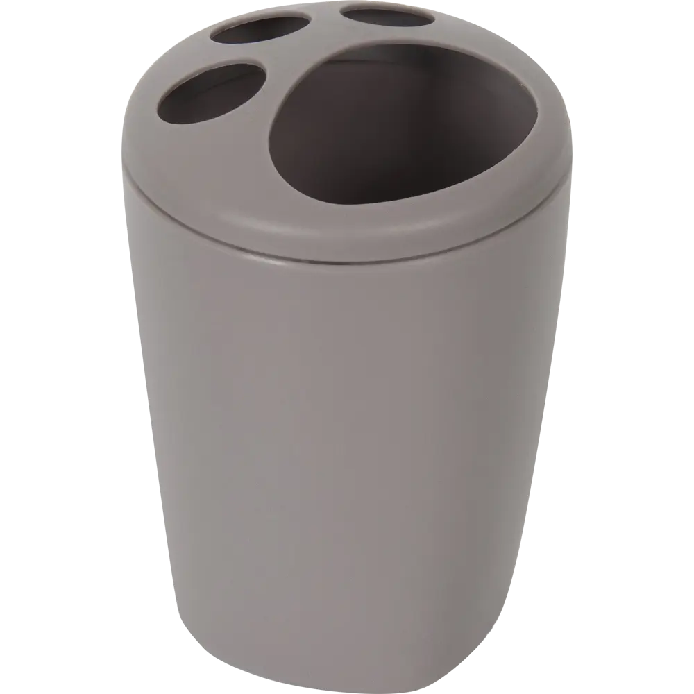 Стакан для зубных щеток Aqua с  разделителем цвет серый BEROSSI STLM-2095830