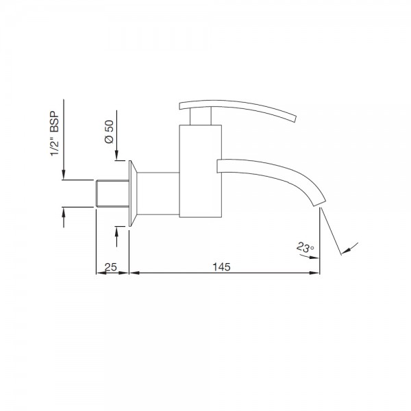 SIG-CHR-41037 Кран настенный Artize  Хром  - Вид №1