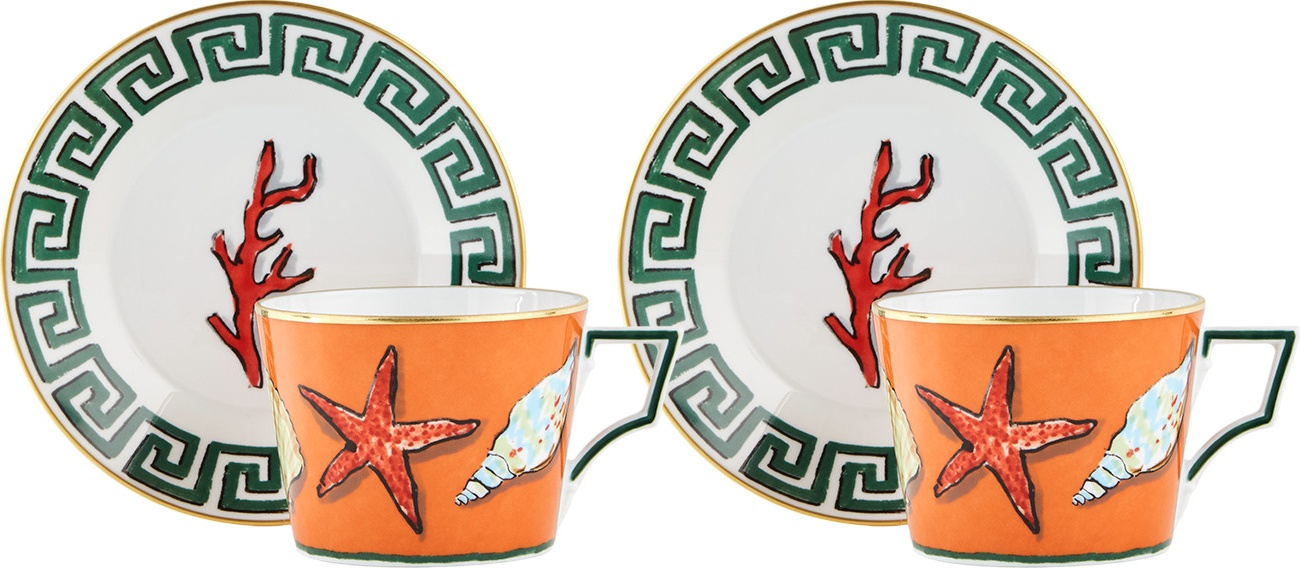 10647742 Richard Ginori набор чайный (2 чашки,2 блюдца) Фарфор 