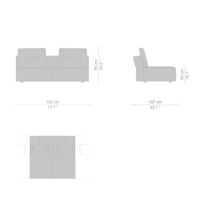 Съемный диван из ткани CASSINA Sengu ARCH-00093815 - Вид №34