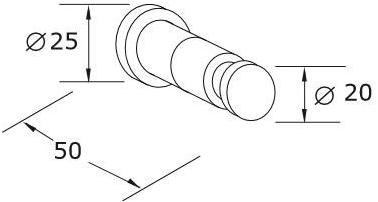 MINA Крючок для халата из нержавеющей стали Emme 1560 - Вид №3