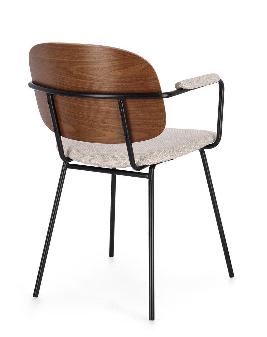 Деревянный стул с подлокотниками с мягким сиденьем BIZZOTTO SIENNA ARCH-00034334 - Вид №5