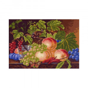 1002 Канва/ткань с рисунком Рисунок на канве 33 см х 45 см "Воспоминание об осени" Матренин посад