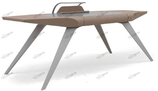 Aston Martin Рабочий стол из алюминия с кожаной обивкой sun-id-1348992