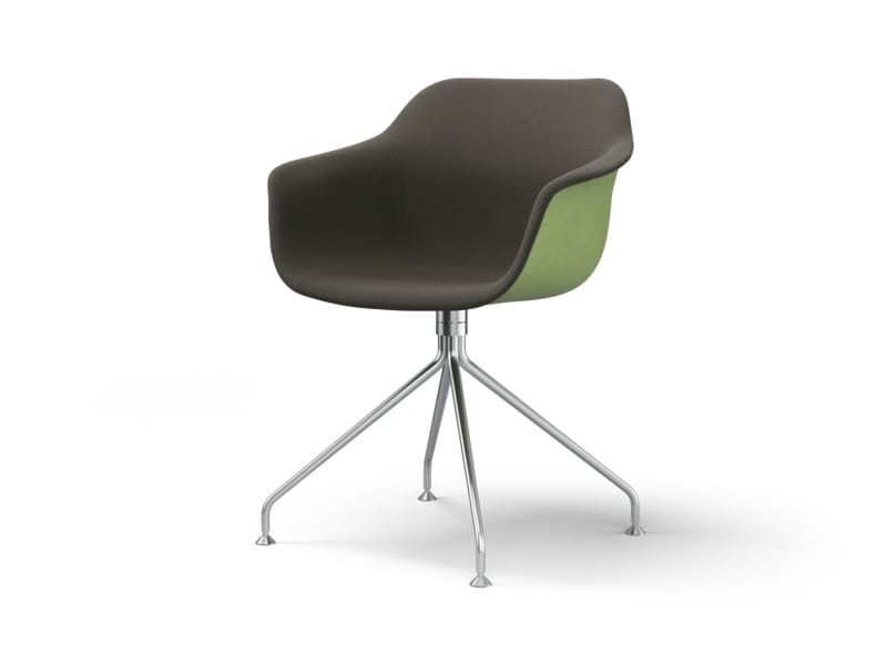 Мягкий стул на сиденье из ткани с подлокотниками Brunner crona ARCH-00133173 - Вид №1