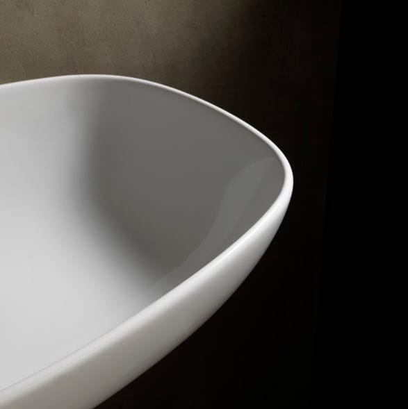 Керамическая овальная подвесная раковина Ceramica Flaminia обнаженная ARCH-00116423 - Вид №10