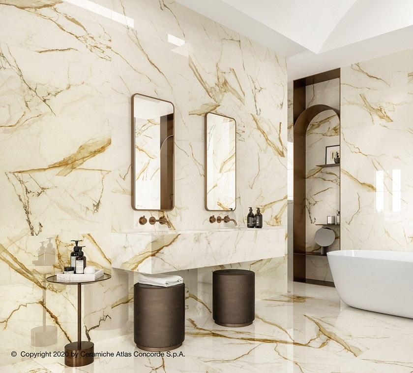 Atlas Concorde Белая плитка для стен с эффектом мрамора Marvel shine sun-id-1375735 - Вид №62