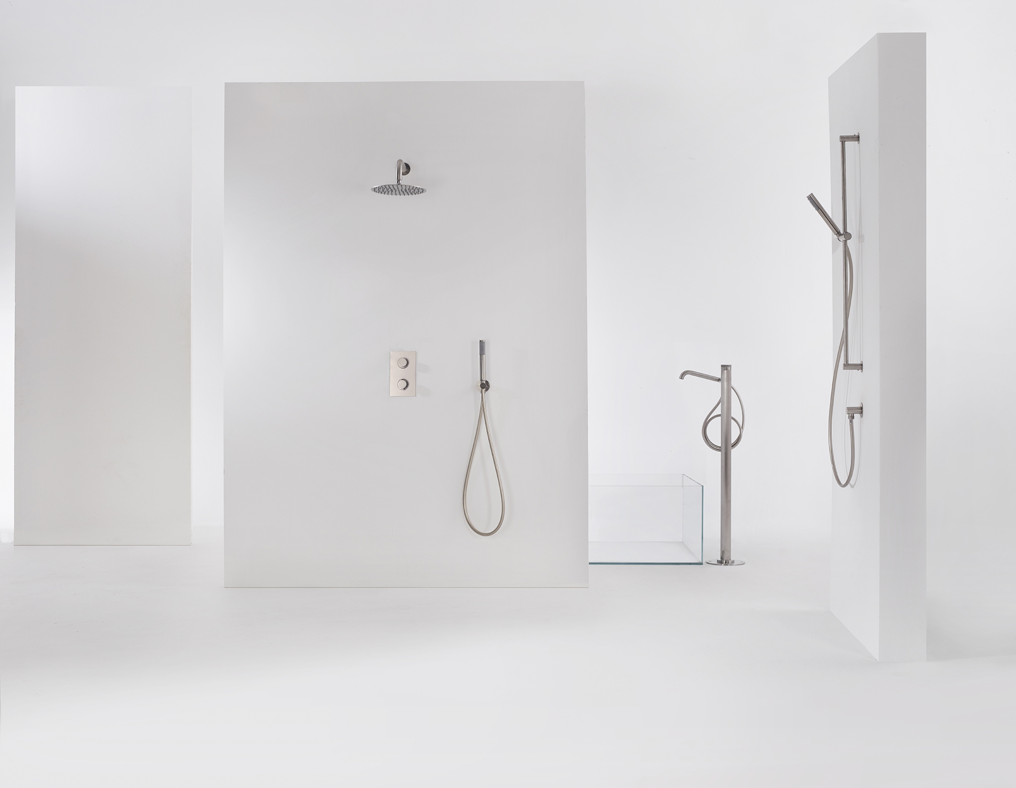 INI005-075 Hержавеющая сталь матовая Twiggy-Inox Ø 300 BOSSINI  - Вид №1