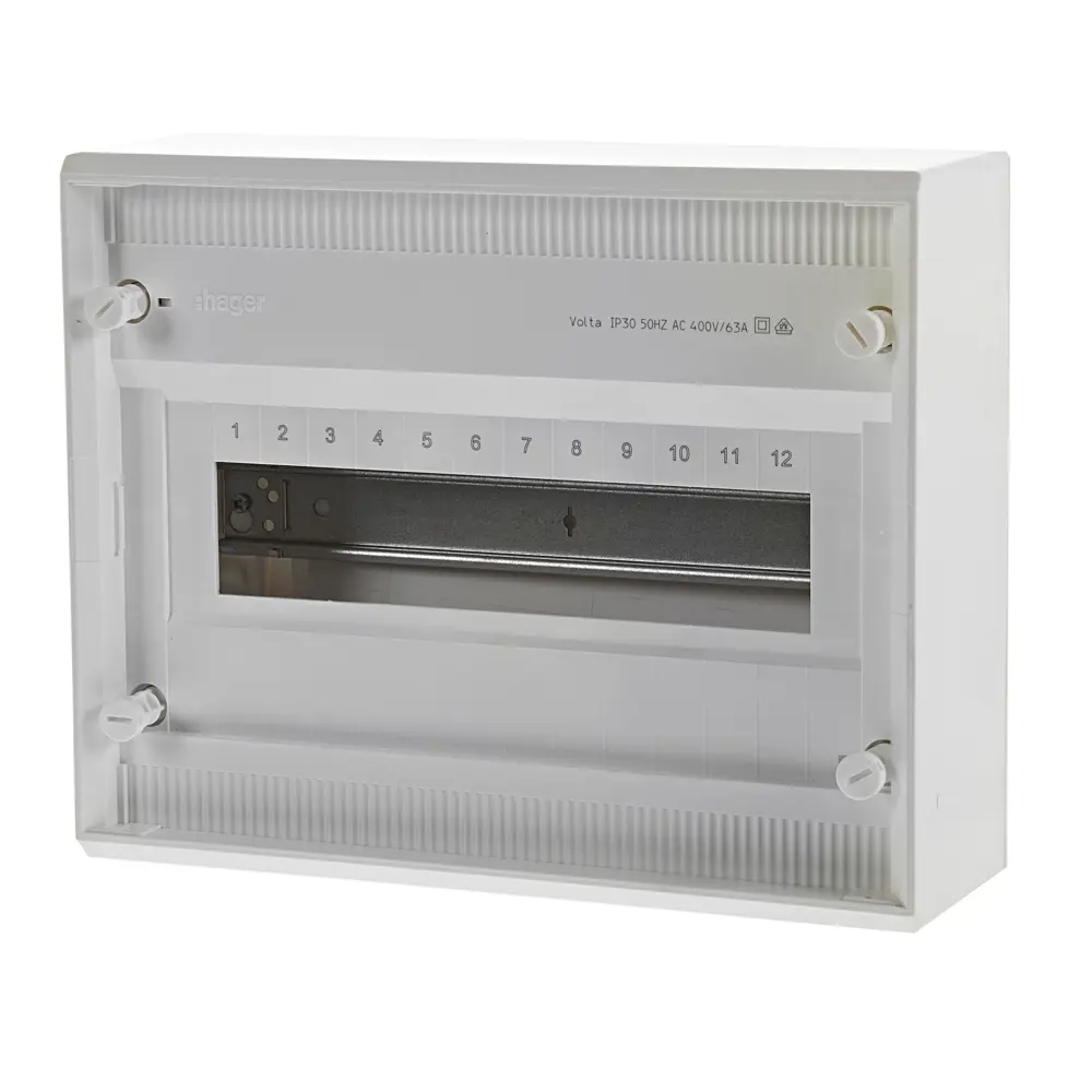 Щит распределительный навесной Hager Volta VA12CN 12 модулей IP30 пластик STLM-2133400