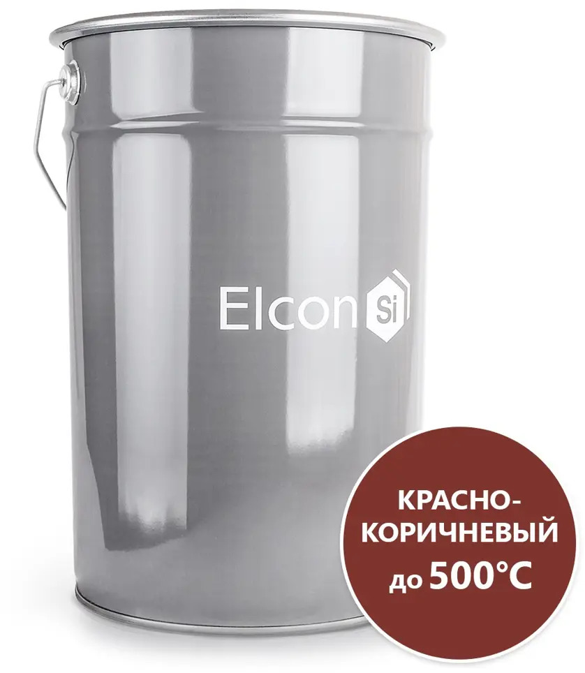 90287419 Эмаль ELCON КО-8101 цвет красно-коричневый 25 кг STLM-0858433
