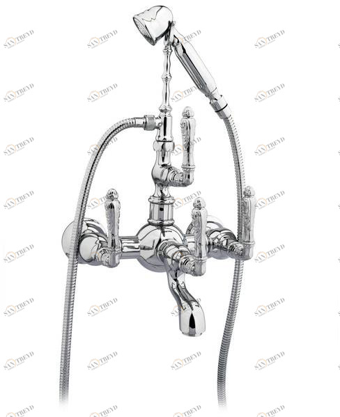 Bronces Mestre Настенный смеситель для ванны с ручным душем с глянцевой отделкой Retro 035016.a00.50