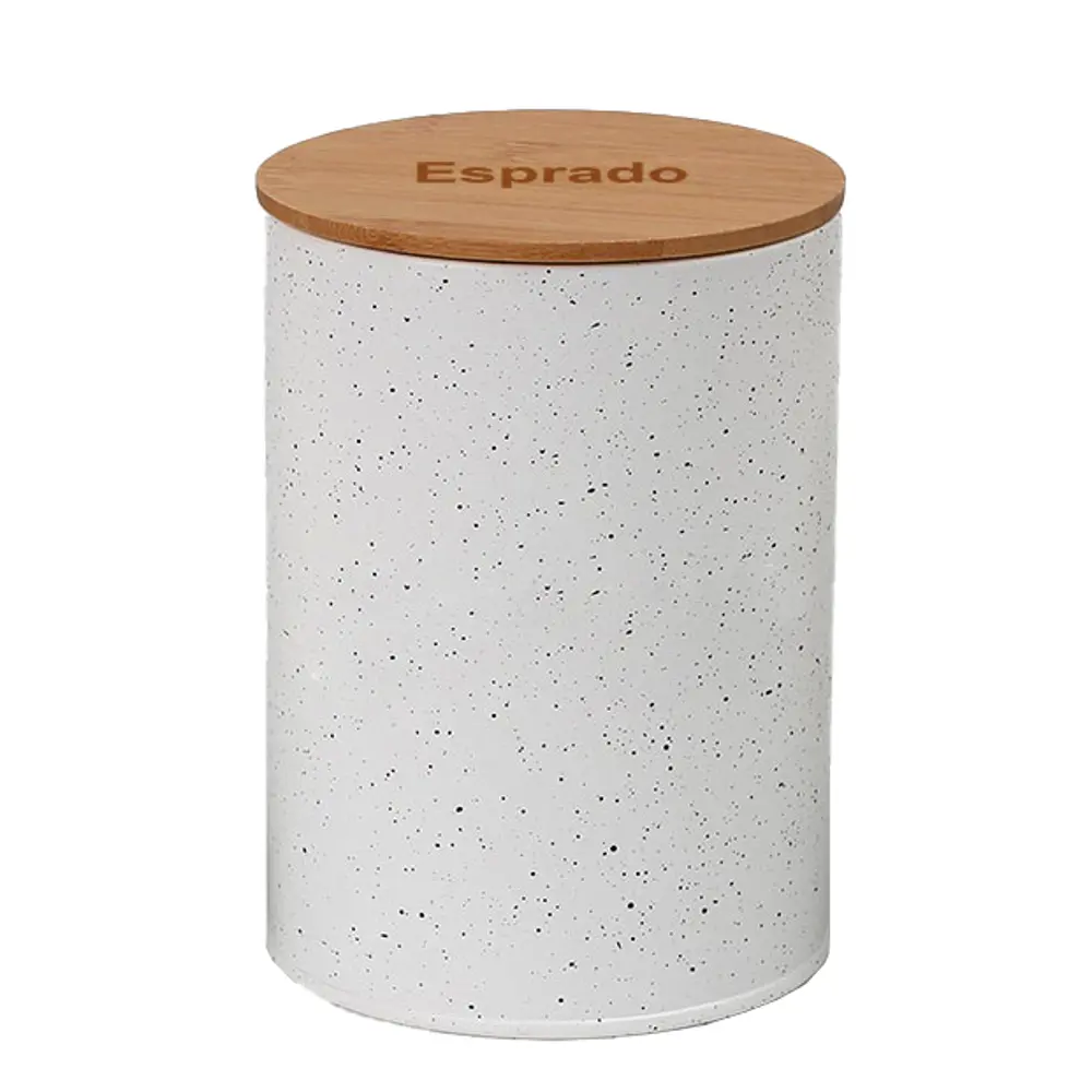 Банка для сыпучих продуктов Esprado Marmol 1350 мл нержавеющая сталь белый STLM-2166112 - Вид №1