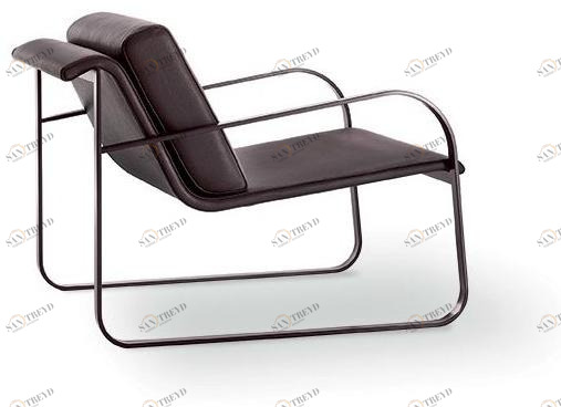 Sovet italia Мягкое кожаное кресло с подлокотниками Bugatti sun-id-1416047