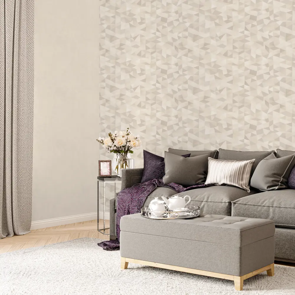 Обои флизелиновые Palitra Home Illusion бежевые 1.06 м HC71422-21 STLM-2178105 - Вид №3