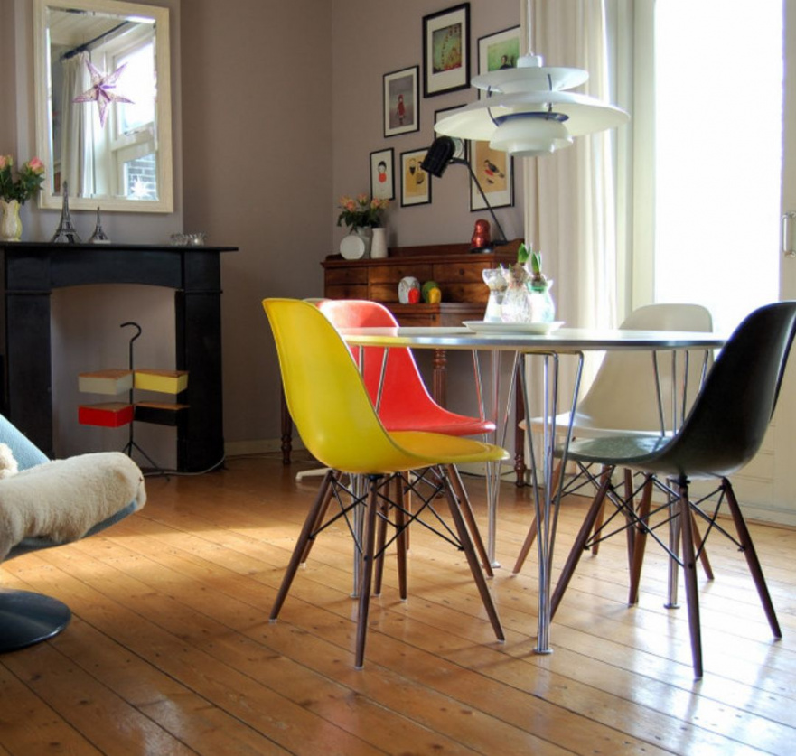Стул Классический DSW Красный (eames style) TASHOTI ДИЗАЙНЕРСКИЕ, EAMES STYLE 010060 Красный  - Вид №3