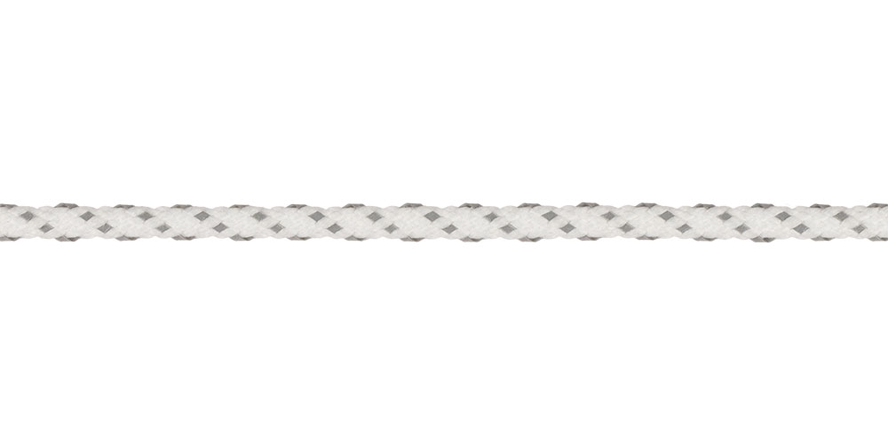 07с2355/120 Шнурки со светоотражающей полосой 6 мм 120 см белый Gamma 