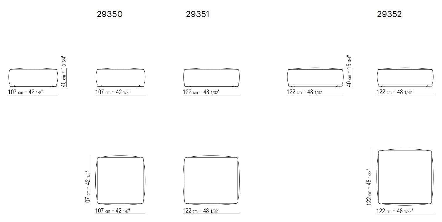 Тканевый диван с журнальной стойкой Flexform Perry ARCH-00141261 - Вид №17