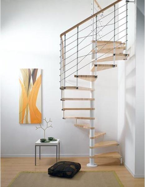 Fontanot Винтовая лестница из стали и дерева квадратного плана Pixima sun-id-1347290 - Вид №2