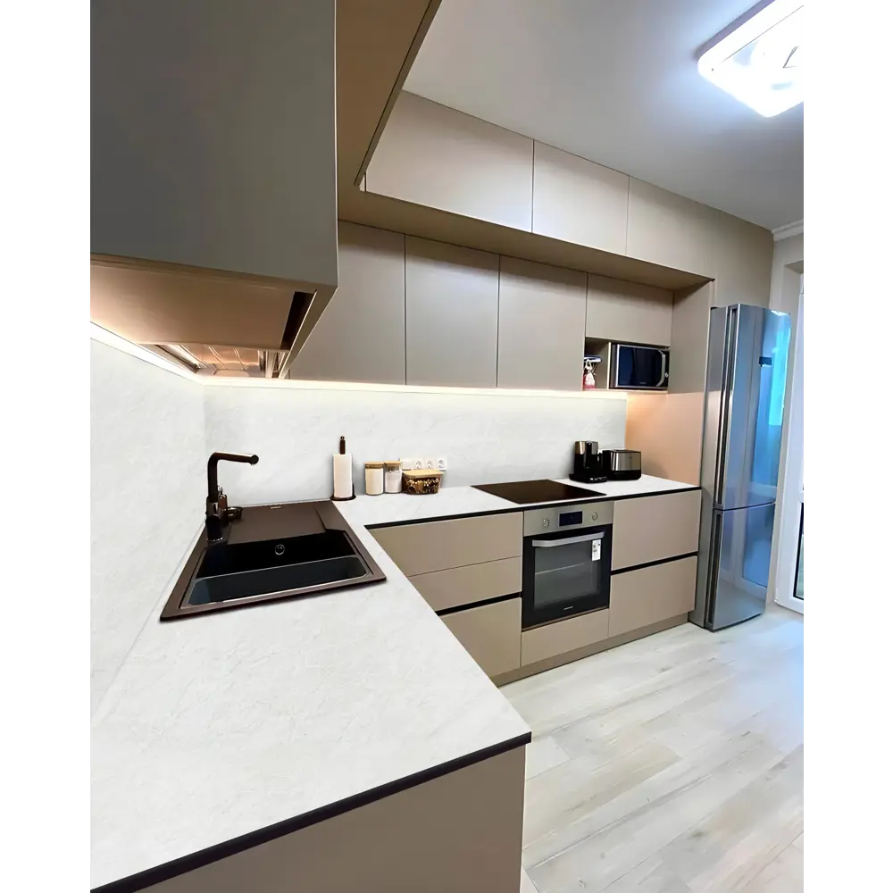 Кухонная столешница Мрамор 120x80x1.6 см HPL-пластик цвет белый 89425422 STLM-2017637 Santreyd - Вид №6