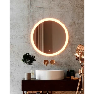 Зеркало для ванной Omega Glass Тип 4 SD324 с подсветкой 80 см круглое