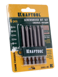 Набор бит KRAFTOOL 26061-H6 6615677