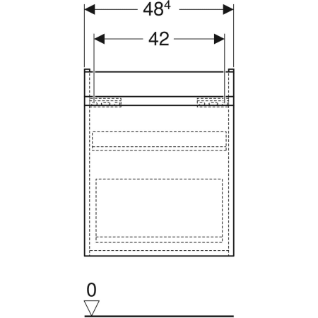 501.907.00.1 Шкафчик для раковины Geberit Renova Plan, с одним выдвижным ящиком и одним внутренним выдвижным ящиком Geberit  - Вид №45