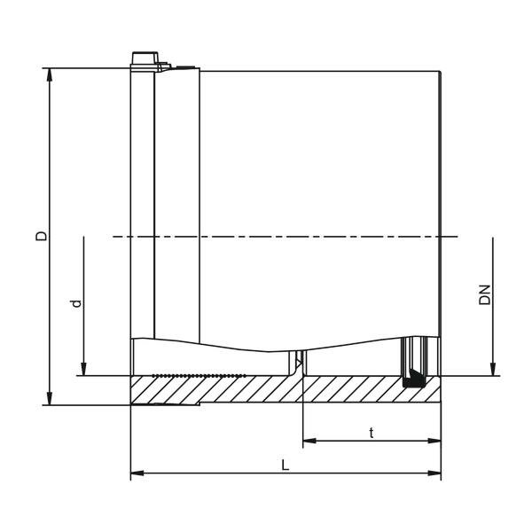 SANIT 72103001050 Соединительная муфта PE-PVC / PP  - Вид №1