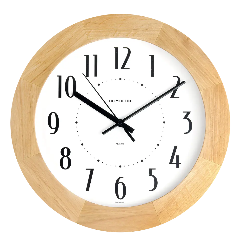 Часы настенные Troykatime ø30 см цвет светлое дерево NEO-CLASSIC STLM-2014993