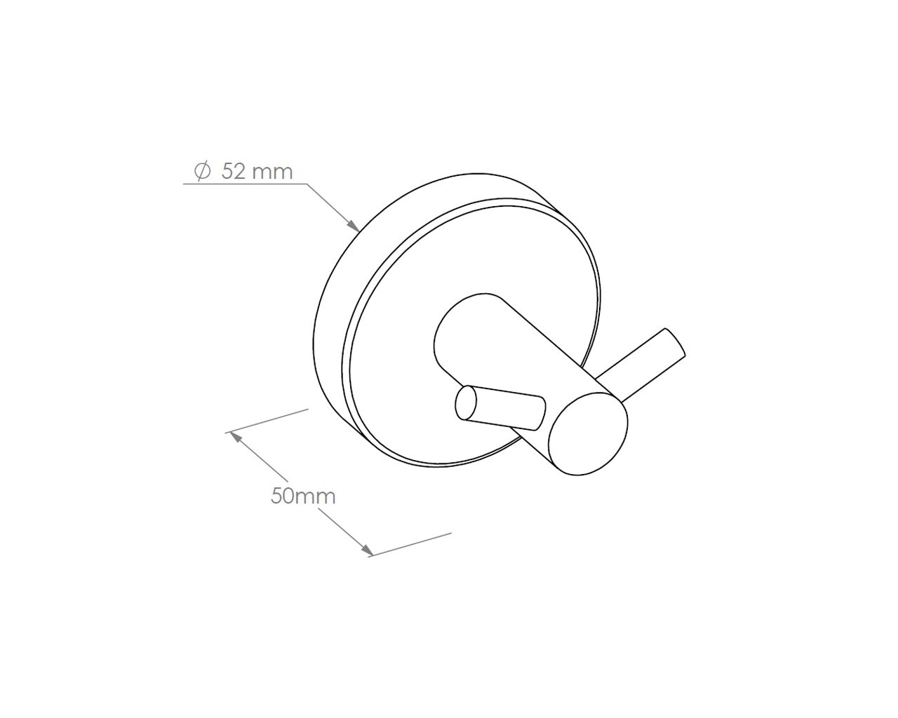 MHW28 Двойная вешалка из хромированной латуни, УЛИТКА, ПОЛИРОВАННАЯ Merida  - Вид №2