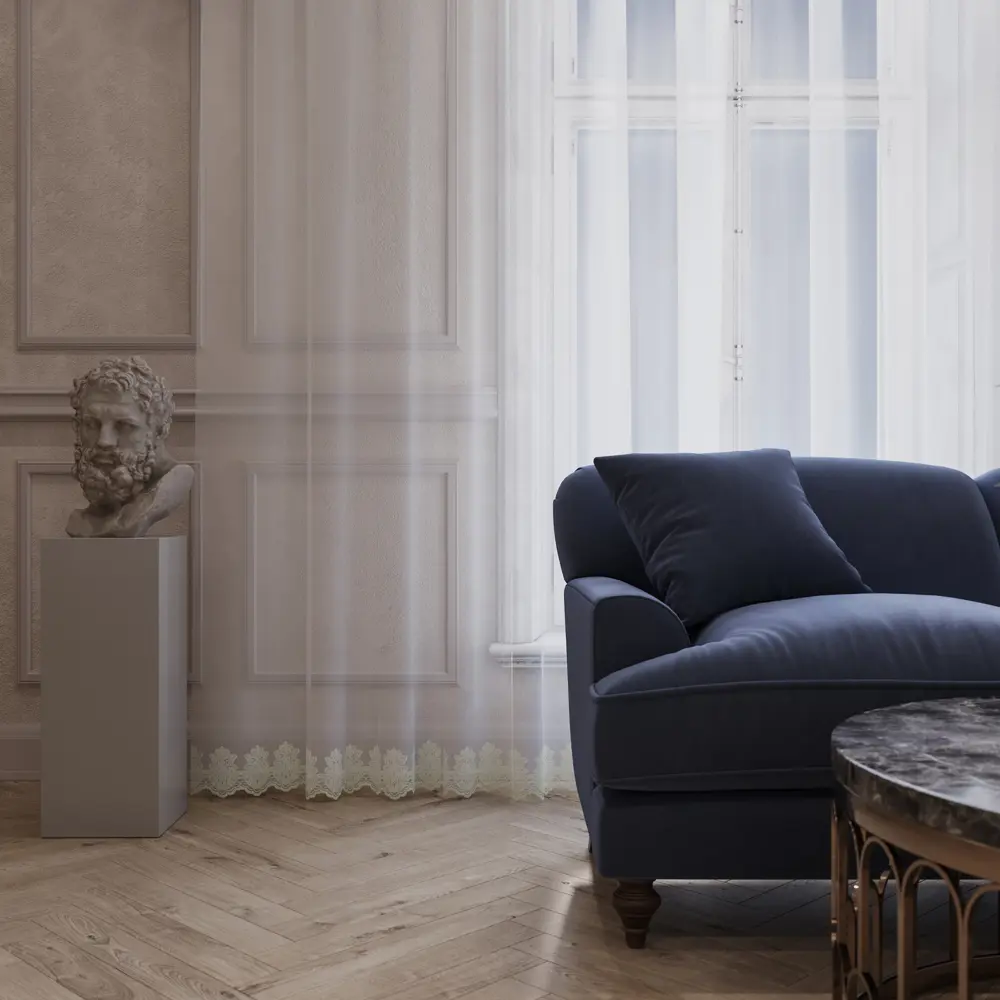 Тюль на ленте Kaleo 300x280 см цвет бежевый MIAMOZA STLM-2074601