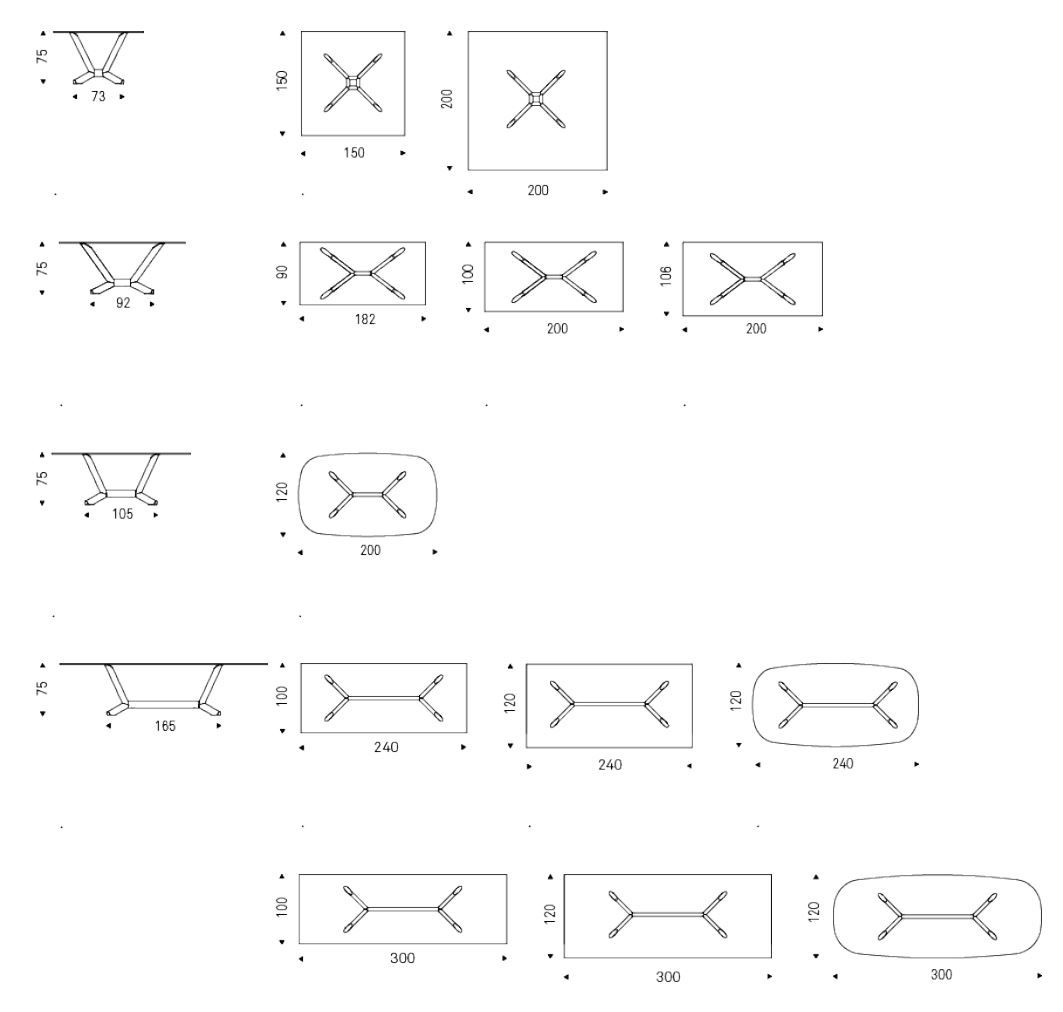 Прямоугольный стол из стали и хрусталя Cattelan italia строгальный станок ARCH-00035044 - Вид №4