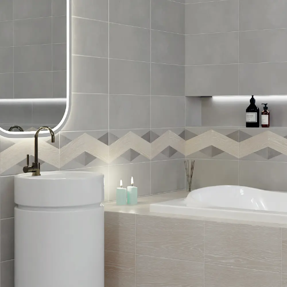 Плитка настенная Mersey Wood1 A0554V24101 20x40 см 1.6 м² матовая цвет микс Santreyd STLM-2138666