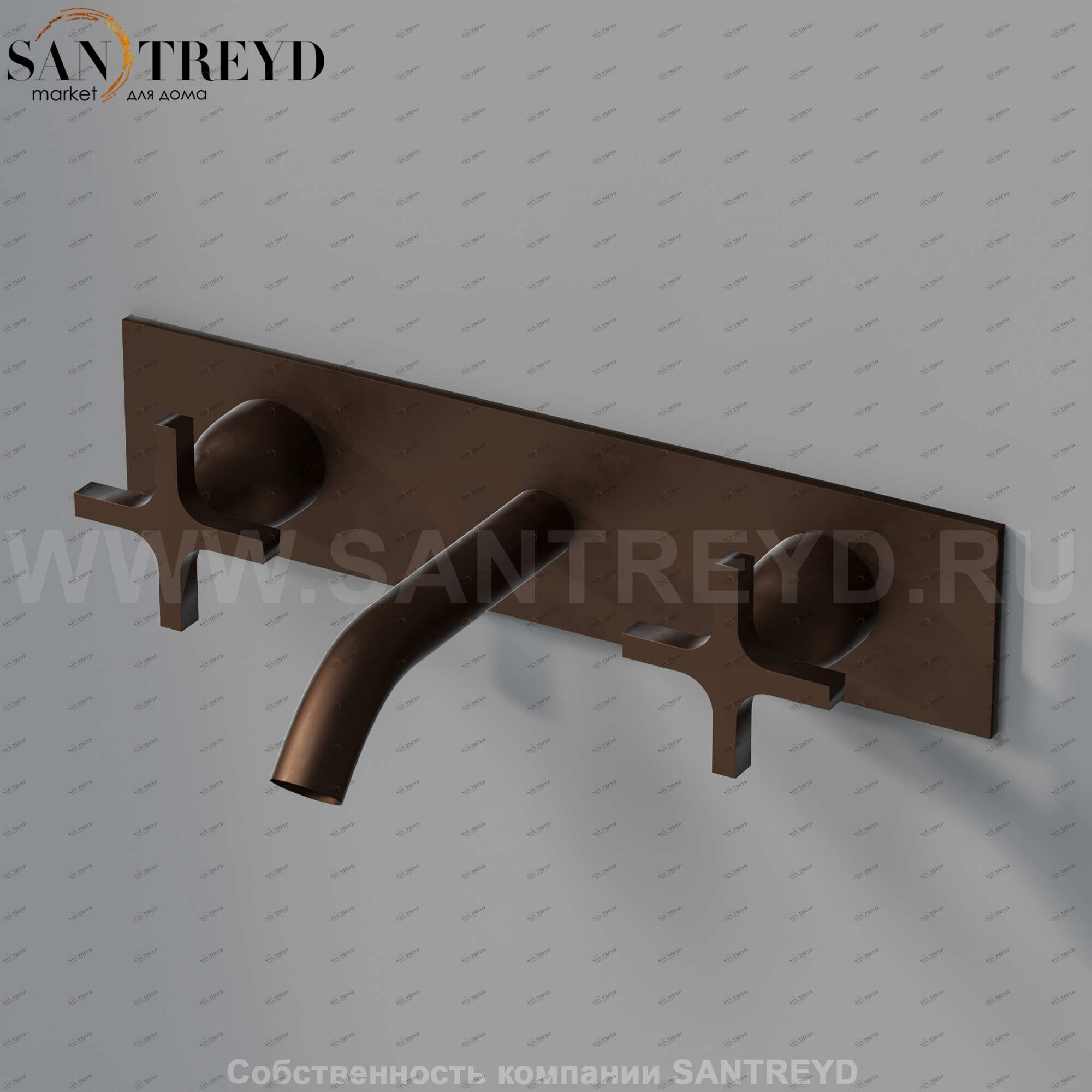 Встроенный смеситель AMEM321BR MEMORY для раковины бронзовый Agape