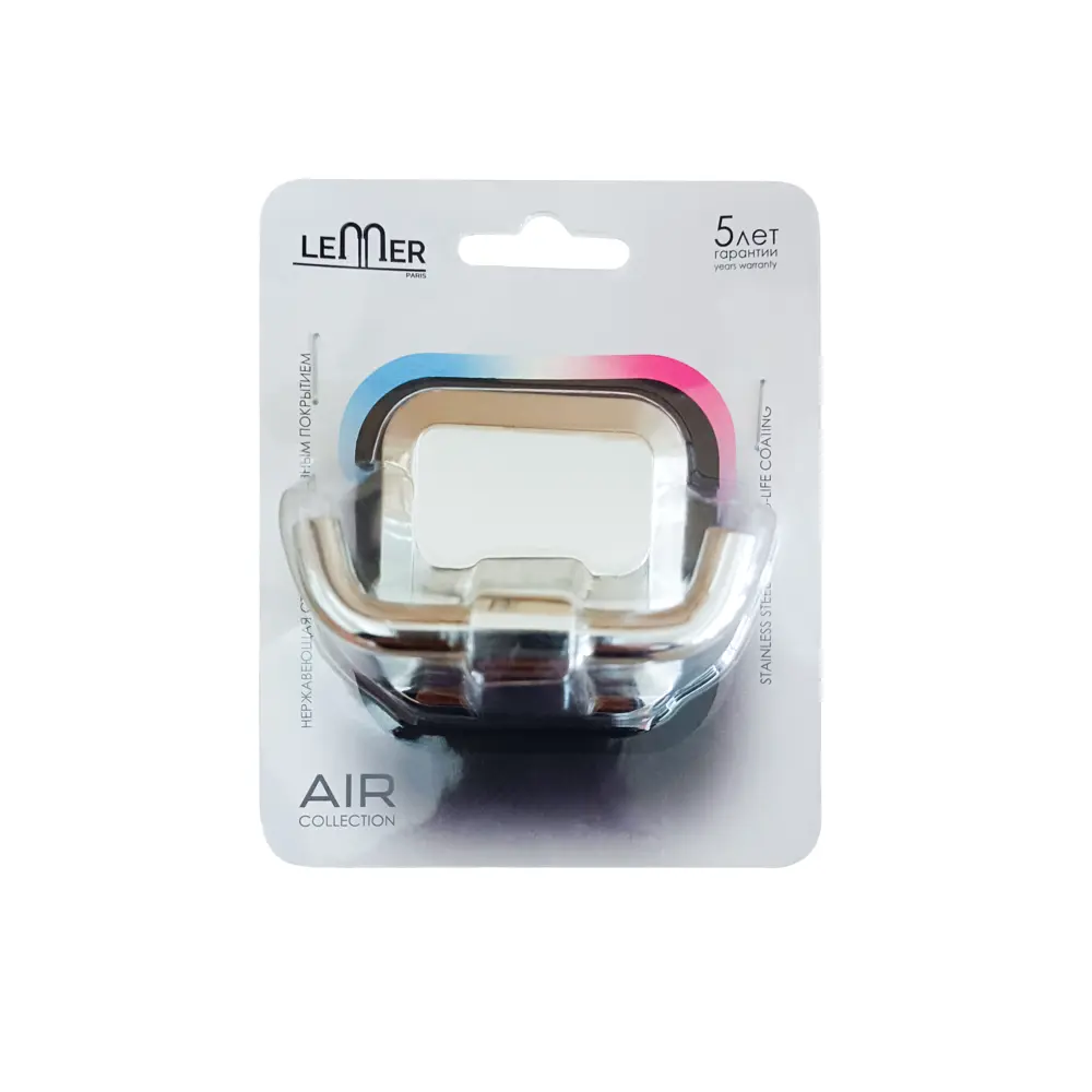 Крючок двухрожковый Lemer Air нержавеющая сталь цвет хром STLM-2023657 - Вид №1